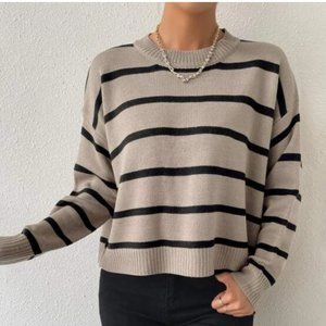 Striped Drop Shoulder Sweater